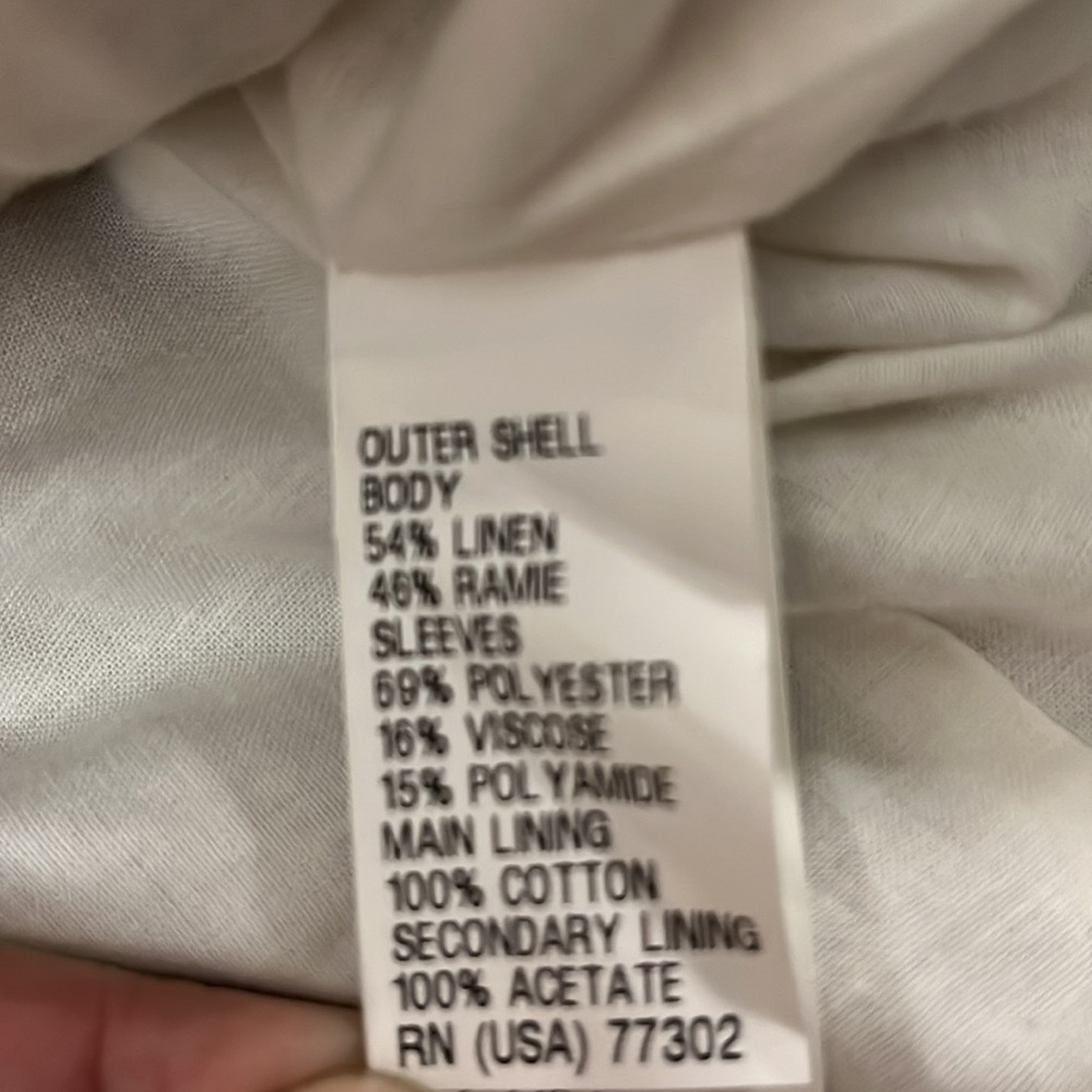 Zara Basic Spring Jacket Blazer Linen Blend Lined… - image 7